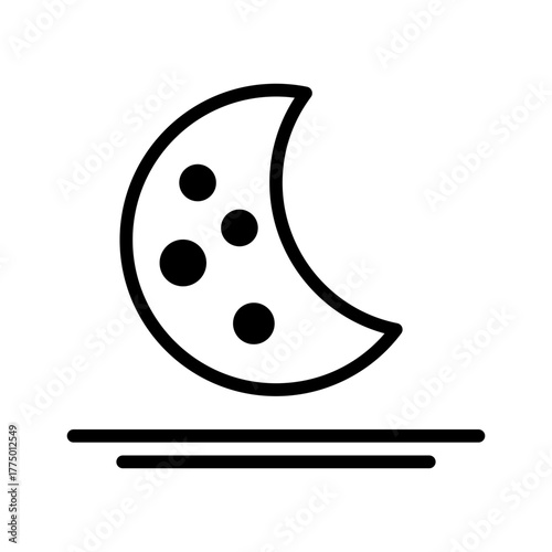 Crescent moon icon