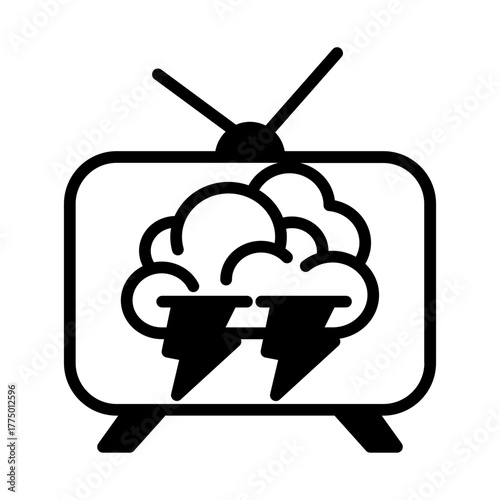 Thunder weather report TV icon