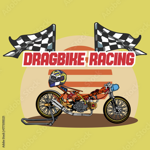 vector illustration of a drag...