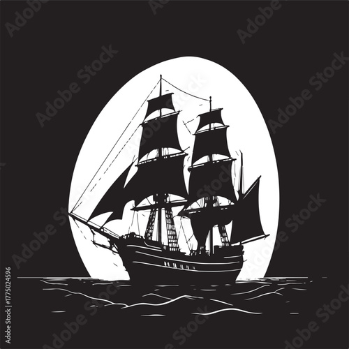 pirate ship silhouette
