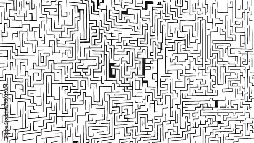 abstract maze Line maze game. Medium complexity. Vector background