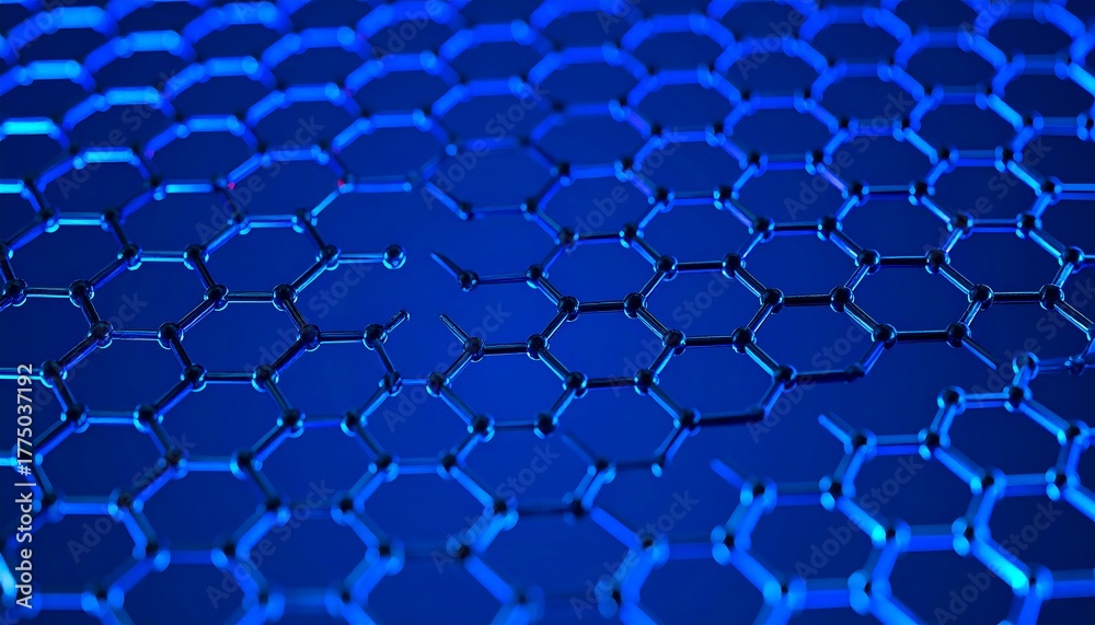 Naklejka premium Hexagonal blue abstract