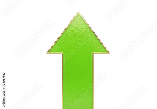 Free Download Bright green upward arrow icon isolated on transparent background - GFXLoad