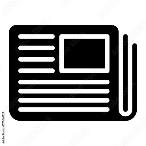 newspaper glyph icon