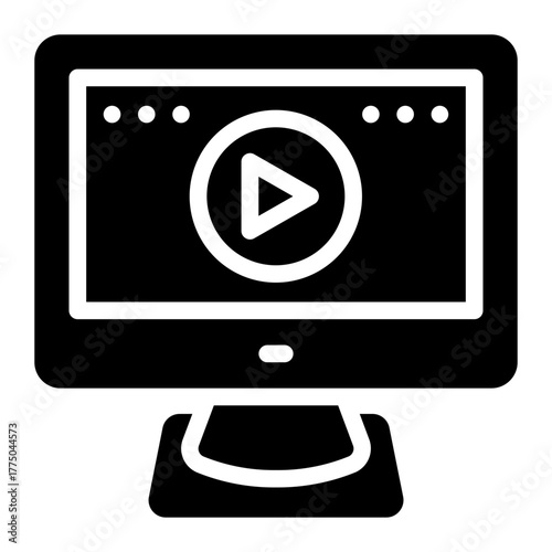 streaming glyph icon