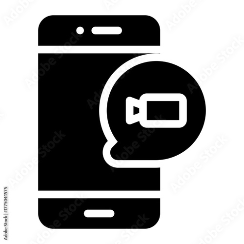 video call glyph icon