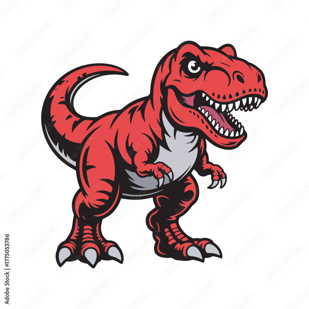 Fototapeta premium Tyrannosaurus monster vector mascot character