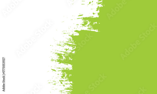 Abstract Green and White Brush Stroke Texture Background | Artistic Grunge Paint Mark Vector Banner for Organic, Eco-Friendly, and Natural Health Designs