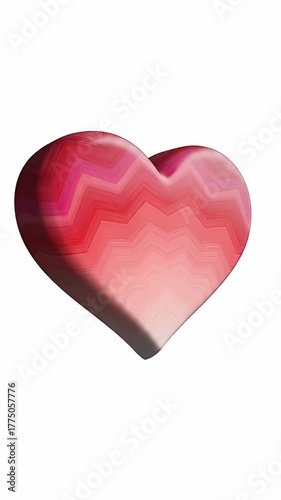 Wallpaper Mural Red Gradient Heart Loop Footage with White Background Torontodigital.ca