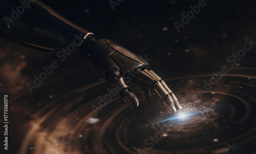 A robot creates the world: technology, science, the birth of the universe