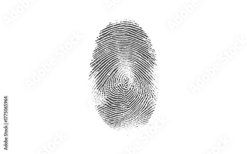 Vector black fingerprint background. Human grunge individual finger prints, biometric thumb lines and hand marks.