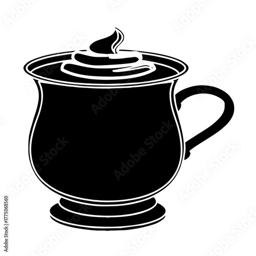 Traditional brown ceramic teapot and cup on a clean white background, perfect for a hot beverage