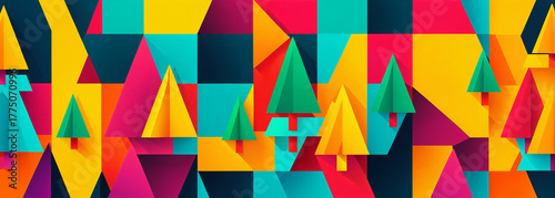 colorful abstract geometric...