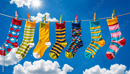 colorful patterned socks ha...