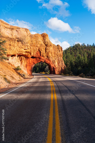 Highway to Bryce through Red Canyon
