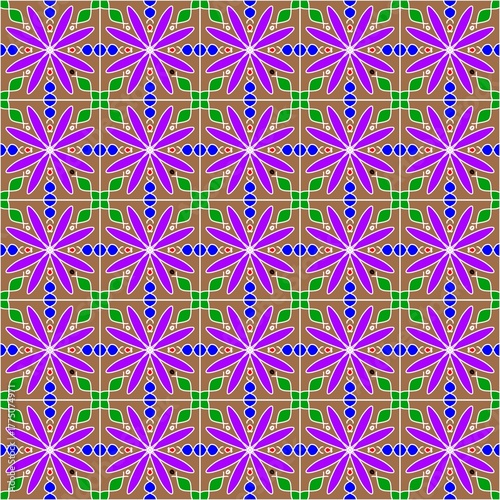Batik neutral colour seamless geometric pattern