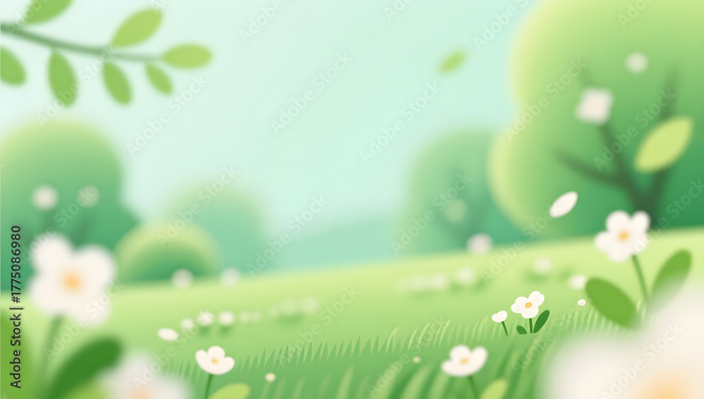 Fototapeta premium Soft spring light and natural background atmosphere