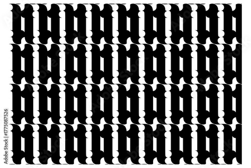 Optical Illusion Pattern – Black & White Visual Trick with Stylized Columns and Diagonal Perception