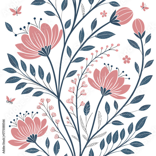 seamless pattern with flowers