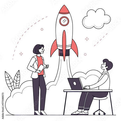 cartoon astronaut in space