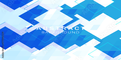 Abstract blue geometric shapes background. Modern minimal geometric design. Simple shape elements. Suit for poster, banner, brochure, booklet, cover, website, flyer. Vector illustration