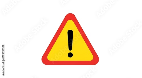Warning sign with exclamation mark on white background. Free Download Warning sign with exclamation mark on white background. - GFXLoad