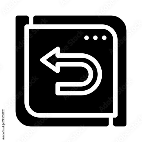 Return back or undo outline icon for web and app design. Suitable for navigation menus, user interfaces, software applications.

