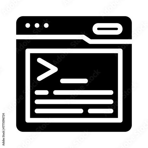 Code editor or terminal window in a simple style. Ideal for tech websites, programming tutorials, software development blogs, and educational materials.
