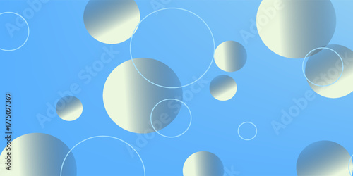 Abstract geometric background gradient soft light blue and yellow bokeh for graphic business backround hitech technology digital design illustratiom web template background backdrop wallpaper bubbles