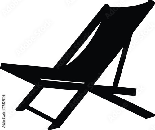 Beach chair Silhouette Icon Vector Art, Adirondack chair, Adirondack chair silhouette, Chair, Beach chair, Chair silhouette illustration
