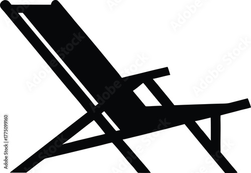 Beach chair Silhouette Icon Vector Art, Adirondack chair, Adirondack chair silhouette, Chair, Beach chair, Chair silhouette illustration
