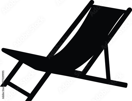 Beach chair Silhouette Icon Vector Art, Adirondack chair, Adirondack chair silhouette, Chair, Beach chair, Chair silhouette illustration
