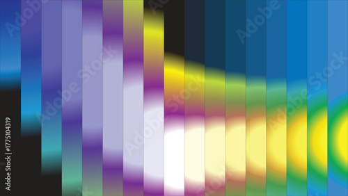 Vivid prism color blend creating a soft gradient wave with purple and green tones forming abstract light reflections, ideal for modern minimal wallpapers and digital artwork backgrounds