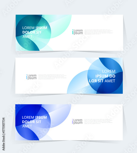 Geometric banner design with vector presentation template.
