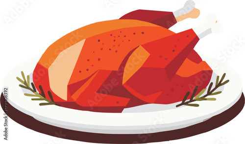 Roasted Turkey on a Plate