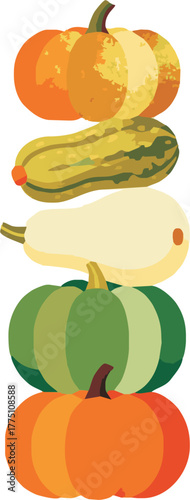 Vibrant harvest assortment of pumpkins and squashes showcasing autumn's bounty for festive seasonal decor and culinary inspiration