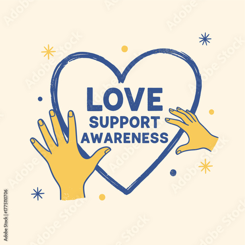 Breast cancer awareness month round emblem with hand drawn lettering. Vector pink ribbon circle icon on white background. Breast cancer awareness month pink ribbon vector women solidarity