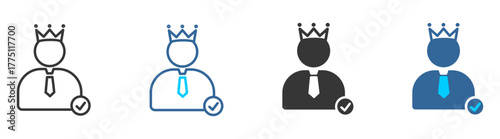 Succes icon set multiple style collection