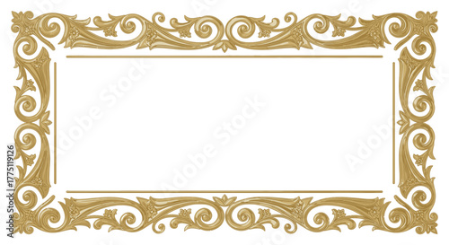 Elegant Gold Flourish Dividers & Ornamental Border Designs | Vintage Decorative Scroll Frames, Classic Victorian Luxury Line Art Elements