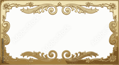 Elegant Gold Flourish Dividers & Ornamental Border Designs | Vintage Decorative Scroll Frames, Classic Victorian Luxury Line Art Elements