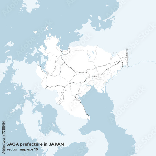 日本の佐賀県のシンプルなロードマップ