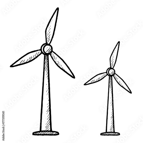 Wind Turbine Renewable Energy Symbol