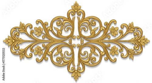 Elegant Gold Flourish Dividers & Ornamental Border Designs | Vintage Decorative Scroll Frames, Classic Victorian Luxury Line Art Elements