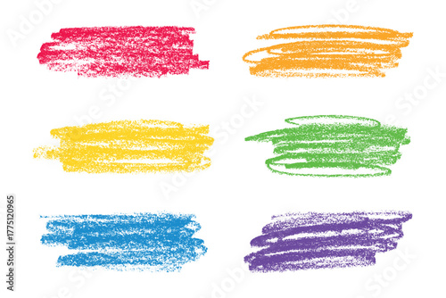 Set of brush paint stroke texture swatch Hand painted background Ink scribble dab clipart Paint smudge for tags and stamps design