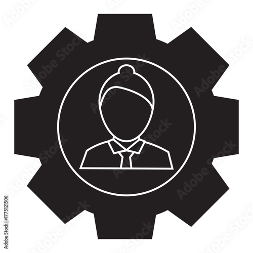 Modern Business Administration and Corporate HR Management glyph icon