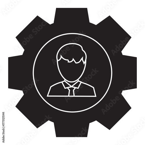 Modern Business Administration and Corporate HR Management glyph icon