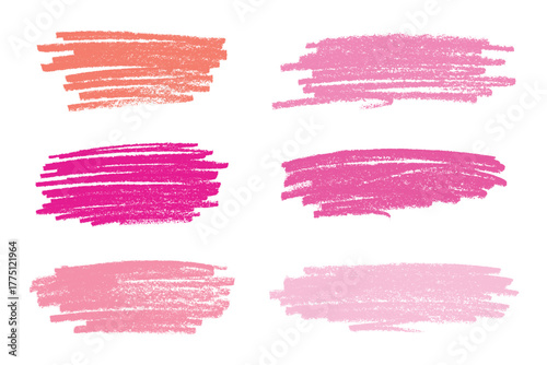 Set of brush paint stroke texture swatch Hand painted background Ink scribble dab clipart Paint smudge for tags and stamps design