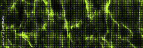 Grunge halftone overlay background with smoke or fire motion texture. Acid green color y2k aesthetics. Vector backdrop design template and creative projects