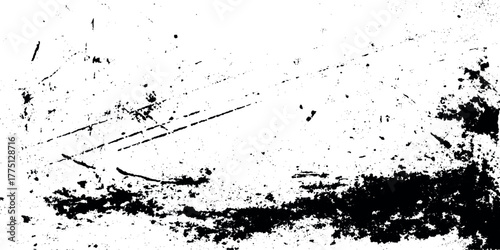 Retro black and white grunge design texture background scratched surface effect faded urban wall noise and artistic rough details.