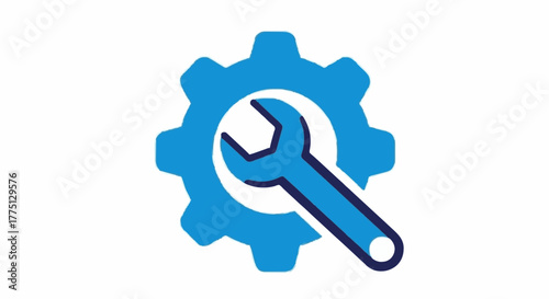 Wrench and gear icon